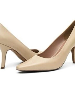Linea Paolo Polina-L Blush Pink Nappa Leather Pumps Women's 8.5 M Pointed Toe